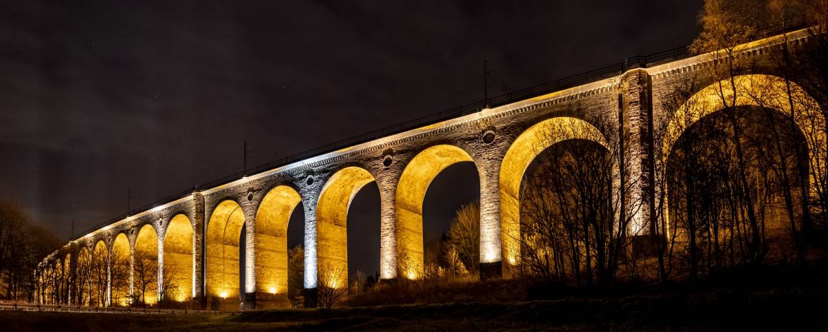 Altenbekener Viadukt bei Nacht © Martin Davies